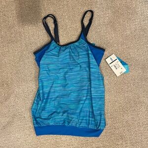 NWT Free Country Blue Swim Tank Top Size: Small
